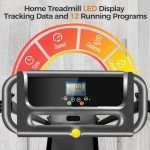Walking Pad Treadmills, 3.0HP Portable Foldable Treadmills, Treadmill with Handle for Small Spaces, Electric Compact Walking Pad with LED Dispay, Running Treadmill for Home Office, 300 LBS Capacity