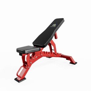 MAJOR FITNESS Adjustable Weight Bench, 1300LBS Capacity, 32 Positions for Strength Training, Bench Press, and Full-Body Workouts for Home or Garage Gym (Red)