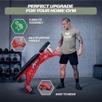 MAJOR FITNESS Adjustable Weight Bench, 1300LBS Capacity, 32 Positions for Strength Training, Bench Press, and Full-Body Workouts for Home or Garage Gym (Red)