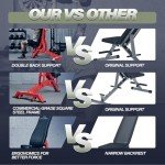 MAJOR FITNESS Adjustable Weight Bench, 1300LBS Capacity, 32 Positions for Strength Training, Bench Press, and Full-Body Workouts for Home or Garage Gym (Red)