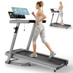 OMA Treadmill with Incline, Treadmills for Home 7200EA with 300 lb Capacity, Portable Treadmill for Home Office, 3HP Compact Treadmill for Walking Running with Wide Belt, LED Display, Pulse Sensors