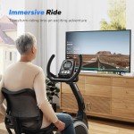 MERACH Recumbent Exercise Bike, High-end Recumbent Bike for Home, Light Commercial Recumbent Bikes for Seniors Adults, Magnetic Recumbent Stationary Bike with Smart Bluetooth and Exclusive App, LCD, Heart Rate Handle