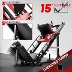 RitFit Leg Press Hack Squat Machine, Professional Adjustable Leg Press Machine for Home Gym with Linear Bearing, Specialty Hack Squat for Full Lower Body Workout with Weight Storage, Red