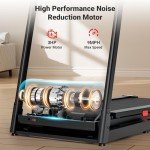 THERUN Incline Treadmill, 0-12% Auto Incline Treadmill for Running and Walking, 300 lbs Weight Capacity, Wide Belt,3.0HP,18" LED Screen, 2 Layers Shock-Absorbing Red