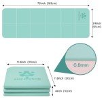 ZHZJCKSHB Foldable Yoga Mat for Travel -72''x24'' Portable 6mm/8mm Thick Fitness&Exercise Mat with Storage Bag, Non-Slip TPE Folding Workout Mat for Yoga, Pilates, Stretching, Home Fitness (Green, 24'' x 72'' x 1/3'')