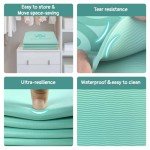 ZHZJCKSHB Foldable Yoga Mat for Travel -72''x24'' Portable 6mm/8mm Thick Fitness&Exercise Mat with Storage Bag, Non-Slip TPE Folding Workout Mat for Yoga, Pilates, Stretching, Home Fitness (Green, 24'' x 72'' x 1/3'')