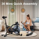 Exercise Bike Stationary Bikes for Home, Adjustable Magnetic Resistance & Comfortable Seat Workout Bike, Quiet Indoor Cycling Bike with Digital Monitor, Phone Holder, 265LB Capacity of Cardio Workout