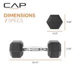 CAP Barbell 10 LB Pair Coated Hex Dumbbell Weight