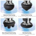 Stellamist Mini Massage Gun Deep Tissue, Portable Percussion Muscle Massager for Whole Body Back Pain Relief, Electric Handheld Sport Massager with 4 Heads