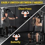 GarveeLife Home Gym Machine System with 100LBS Weight Stack, Multifunctional Weight Machine, Full Body Workout Station Exercise Equipment, All in One Home Gym with Pulley System for Strength Training