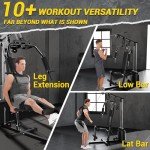 GarveeLife Home Gym Machine System with 100LBS Weight Stack, Multifunctional Weight Machine, Full Body Workout Station Exercise Equipment, All in One Home Gym with Pulley System for Strength Training