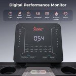 Sunny Health & Fitness Treadmill Elite Smart Auto Incline for Home Use, 20” Wide Running and Walking Deck, Flex Shock Suspension with 300 LB Weight Capacity Bluetooth SunnyFit App - SF-T723016…