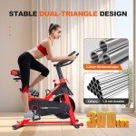 Exercise Bike, WENOKER Stationary Bike for Home, Indoor Bike with Whisper Quiet, Heavy Flywheel and Upgraded Digital Display