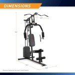 Marcy 100Lb. Stack Home Gym with Pulley, Press Arm, and Leg Developer MKM-81030