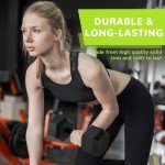 Fitvids Rubber Encased Exercise & Fitness Hex Dumbbell, Hand Weights with Anti-Slip Metal Handle for Home Gym, Multiple Sizes, 10LB Pair