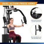 Marcy 100Lb. Stack Home Gym with Pulley, Press Arm, and Leg Developer MKM-81030
