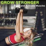 Fitvids Rubber Encased Exercise & Fitness Hex Dumbbell, Hand Weights with Anti-Slip Metal Handle for Home Gym, Multiple Sizes, 10LB Pair