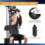 Marcy 100Lb. Stack Home Gym with Pulley, Press Arm, and Leg Developer MKM-81030