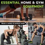 Fitvids Rubber Encased Exercise & Fitness Hex Dumbbell, Hand Weights with Anti-Slip Metal Handle for Home Gym, Multiple Sizes, 10LB Pair