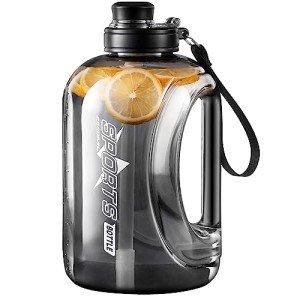 Doseno Large 95 OZ Water Bottle with Straw, Portable Handle, BPA Free, Eco-Friendly, Perfect for Sports and Fitness