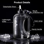 Doseno Large 95 OZ Water Bottle with Straw, Portable Handle, BPA Free, Eco-Friendly, Perfect for Sports and Fitness