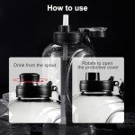 Doseno Large 95 OZ Water Bottle with Straw, Portable Handle, BPA Free, Eco-Friendly, Perfect for Sports and Fitness