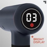 Sharper Image Powerboost Max Massage Gun - 6 Attachments, 7 Speeds, Quiet Motor| Deep Tissue Percussion Massager| Handheld Massage Tool for Back Shoulder Legs Full Body| Muscle Recovery & Pain Relief