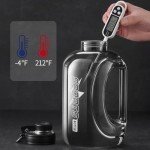 Doseno Large 95 OZ Water Bottle with Straw, Portable Handle, BPA Free, Eco-Friendly, Perfect for Sports and Fitness