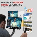 HARISON Exercise Bike, Stationary Bike for Home 350 lb Weight Capacity, Magnetic Workout Bike with Bluetooth App, Brake Pad Indoor Cycling Bike with Tablet Mount & Comfortable Seat Cushion