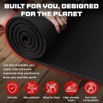 8FT x 4FT Extra Large Exercise Mat - PVC Floor Workout Mat with Carry Bag, Cleaning Cloth - Non slip Thick Workout Mats for Home Gym Flooring, Fitness Training Mat for Weights Pilates Cardio