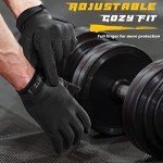 FREETOO Full-Finger Workout Gloves for Men, Padded Gym Gloves with Excellent Grip and Palm Protection, Touch Screen Friendly