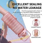 ST-YIBEN 64oz Large Motivational Water Bottle with Time Marker,Leakproof & BPA Free Half Gallon Big Water Bottle with Straw & Handle Tritan Frosted Water Jug for Women Men to Fitness,Gym,Sports