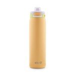 Ello Pop & Fill 22oz Stainless Steel Water Bottle with Quick Fill Technology, Double Walled and Vacuum Insulated Metal, Leak Proof Locking Lid, Sip and Chug, Reusable, BPA Free, Sunset Meadow