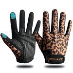 ZEROFIRE Full Finger Workout Gloves for Women Men - Weight Lifting Gloves with Full Cover Palm Protection & Extra Grip for Gym,Weightlifting,Fitness,Exercise,Training.Cycling.Leopard-Medium