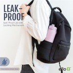 Ello Pop & Fill 22oz Stainless Steel Water Bottle with Quick Fill Technology, Double Walled and Vacuum Insulated Metal, Leak Proof Locking Lid, Sip and Chug, Reusable, BPA Free, Sunset Meadow