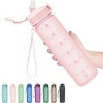 Hyeta 32oz Water Bottles with Straw - Stay Motivated and Hydrated with Convenient Times to Drink Markings, Durable, Leak-proof