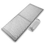 ProsourceFit Acupressure Mat and Pillow Set for Back/Neck Pain Relief and Muscle Relaxation, Grey