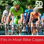 50 Strong Sports Water Bottles 6-Pack – Reusable 22 oz BPA-Free Plastic Bottles with Pull Top Cap – Made in USA – Top Rack Dishwasher Safe – Fits Most Bike Cages Brand - Clear