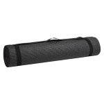 Mind Reader YOGAPVC-BLK All Purpose Extra Thick Yoga Fitness & Exercise Mats with Carrying Strap, High Density Anti-Tear, 68"L x 24"W x 0.3"Th, Black