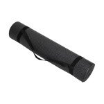 Mind Reader YOGAPVC-BLK All Purpose Extra Thick Yoga Fitness & Exercise Mats with Carrying Strap, High Density Anti-Tear, 68"L x 24"W x 0.3"Th, Black