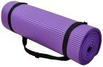 Fitvids All Purpose 1/2-Inch Extra Thick High Density Anti-Tear Exercise Yoga Mat and Knee Pad with Carrying Strap, Purple