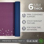 Gaiam Yoga Mat Premium Print Extra Thick Non Slip Exercise & Fitness Mat for All Types of Yoga, Pilates & Floor Workouts, Sublime Sky, 6mm