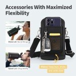 WixByti 64 oz Insulated Water Bottle with Straw (Cold for 48 Hrs), Half Gallon Stainless Steel Triple Wall Vacuum Sports Water Jug, Leakproof Hydro Cup Flask with Straw Spout Lids & DIY Stickers