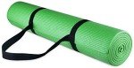 Fitvids All-Purpose 1/4-Inch High Density Anti-Tear Exercise Yoga Mat with Carrying Strap, Green