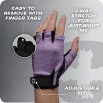 Power Gloves 3.0 - Durable Half Finger Weightlifting Gloves with Adjustable Wrist Closure, Breathable Leather Palm, Women's