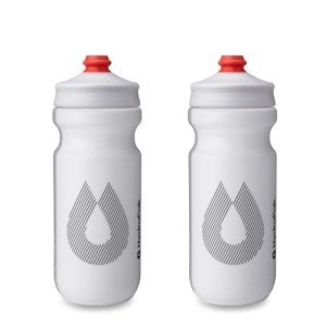 HydraPak | Polar Bottle - Breakaway Surge Lightweight Bike Water Bottle 2-Pack - High Flow, Cycling & Sports Squeeze Bottle (White, 600ml / 20oz)