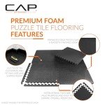 CAP Barbell CAP Puzzle Exercise Mat 24' x 24' x 1/2', 6 pieces