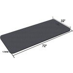 Hatha Yoga Extra Thick TPE Yoga Mat - 72"x 32" Thickness 1/2 Inch -Eco Friendly SGS Certified - With High Density Anti-Tear Exercise Mats For Home Gym Travel & Floor Outside (Black)…