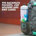 HydraPak | Polar Bottle - Polar Sport Insulated Water Bottle - BPA-Free, Sport & Bike Squeeze Bottle with Handle (Splash Multi, 600ml / 20oz)