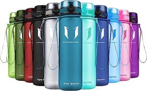 Super Sparrow Water Bottle - 32 oz - BPA & Toxic Free Tritan Water Bottles - One Touch Opening - Leak-proof Plastic Bottle - Kids Water Bottle for Office, Gym, Outdoor, Sports